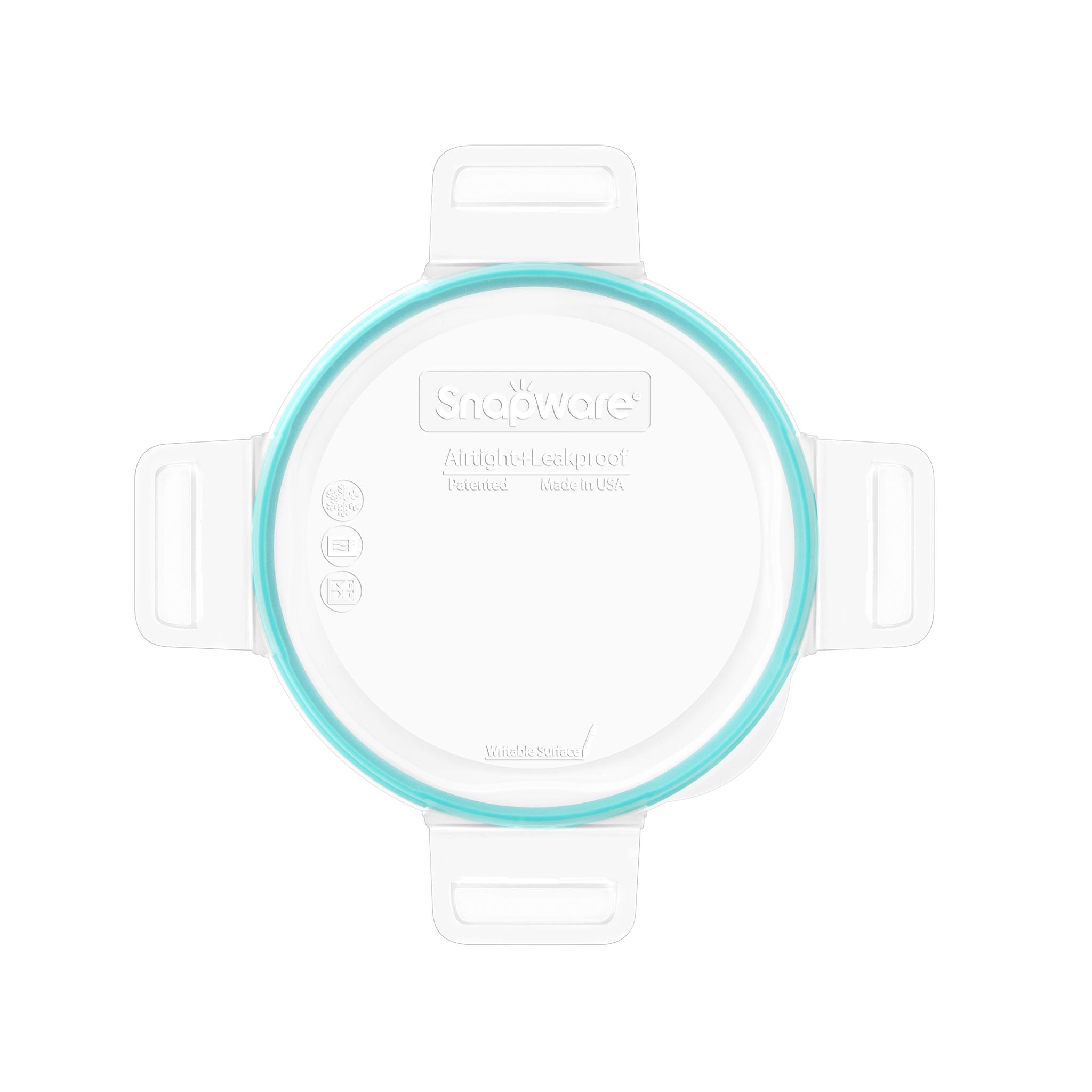 Snapware® Total Solution® Medium Round Plastic Lid with Teal Seal