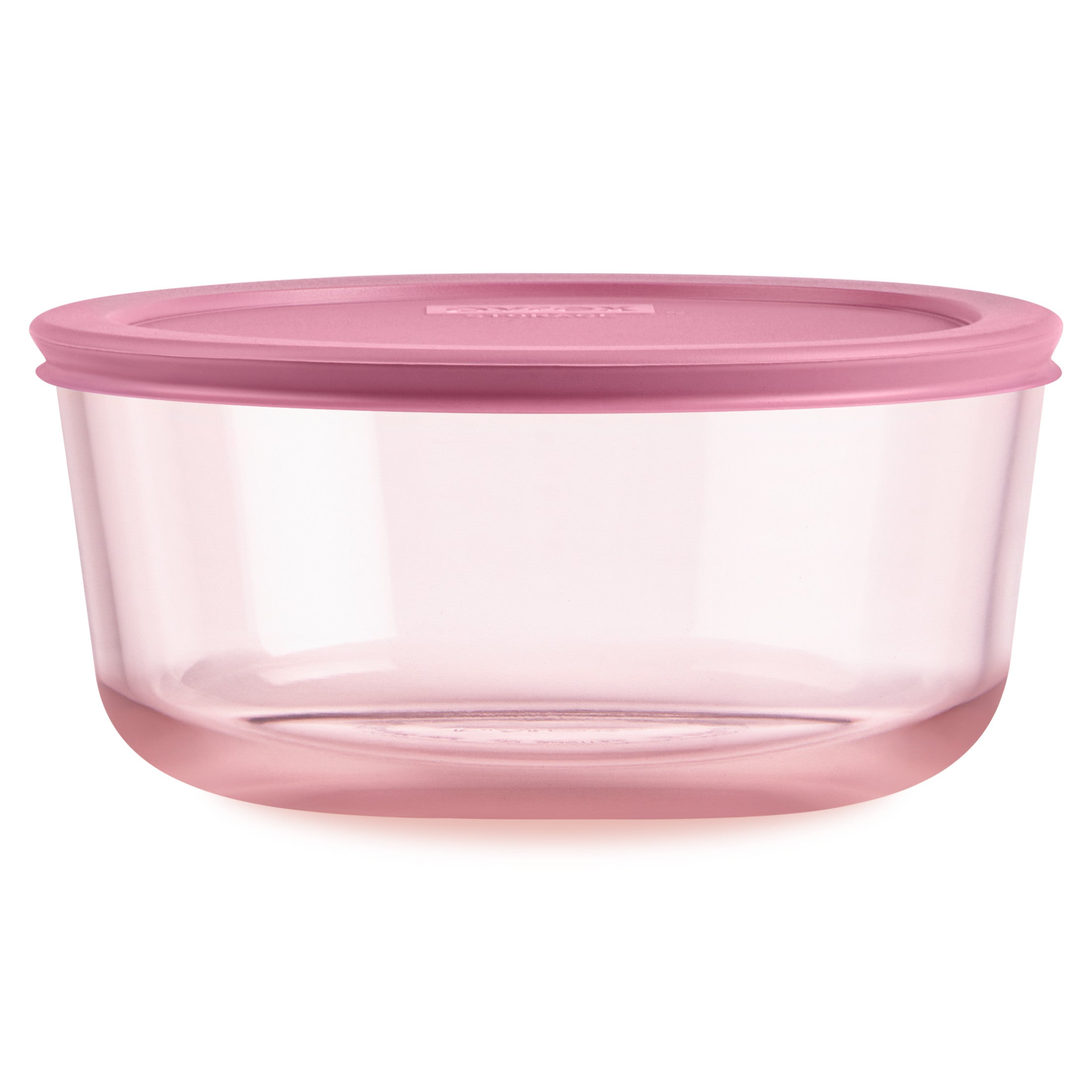 Pyrex® Simply Store® Tinted Glass 7-cup Round Storage Container with Lid, Pink