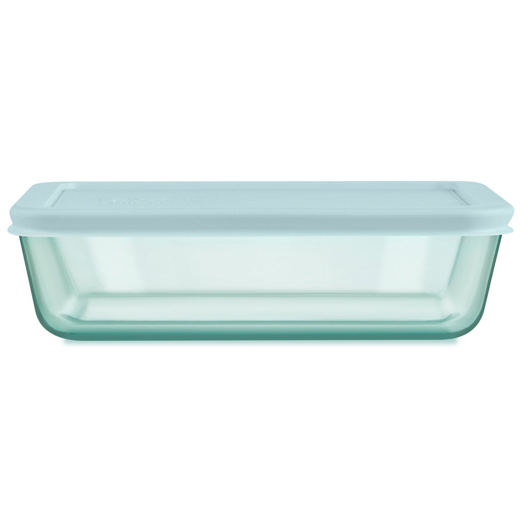 Pyrex® Simply Store® Tinted Glass 6-cup Rectangle Storage Container with Lid, Aqua