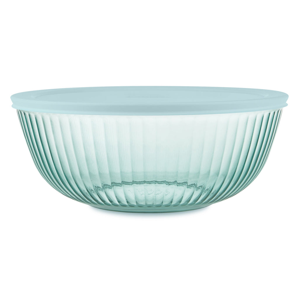 Pyrex® Colors Sculpted Tinted 4.5-quart Mixing Bowl with Lid, Aqua