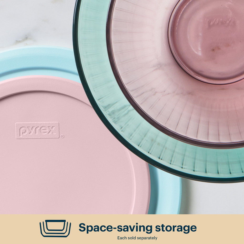 Pyrex® Colors Sculpted Tinted 4.5-quart Mixing Bowl with Lid, Aqua