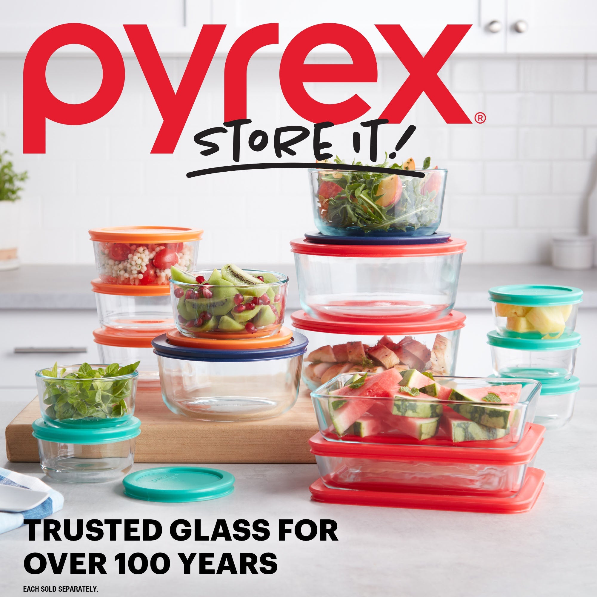 Pyrex® Simply Store® 18-piece Glass Food Storage Container Set with Lids