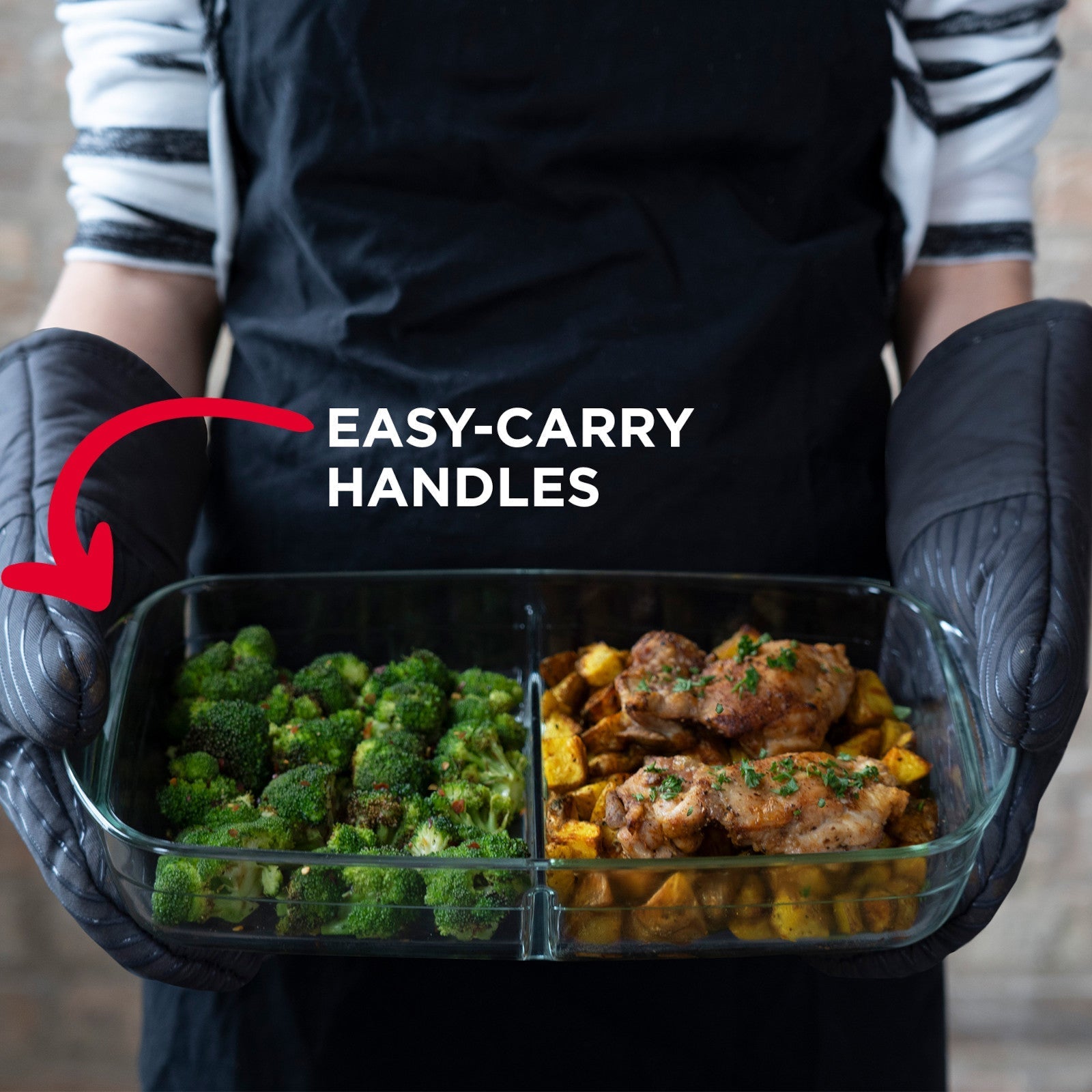 Pyrex® 8” x 12” Divided Glass Baking Dish