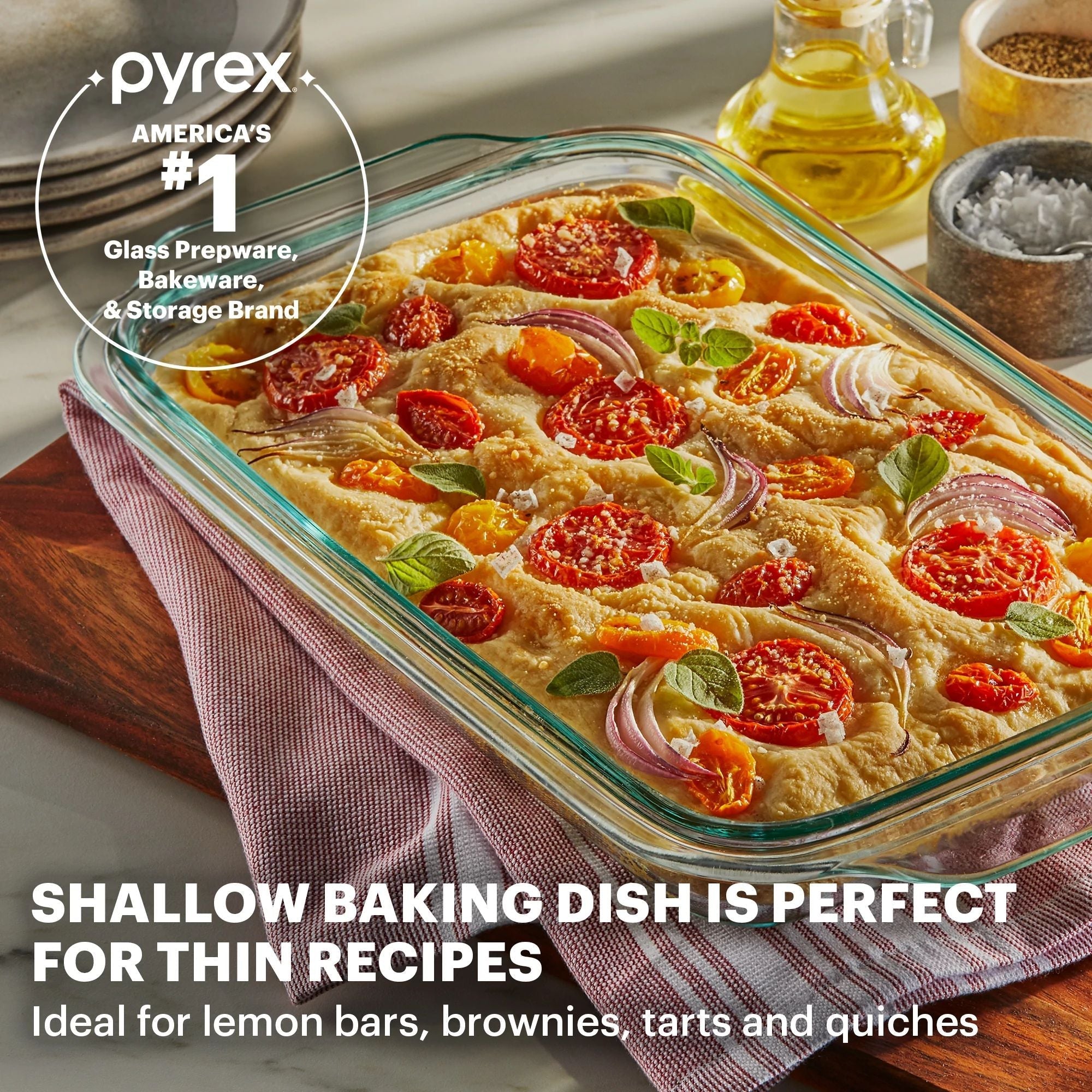 Pyrex® Shallow 9" x 13" Rectangular Glass Baking Dish