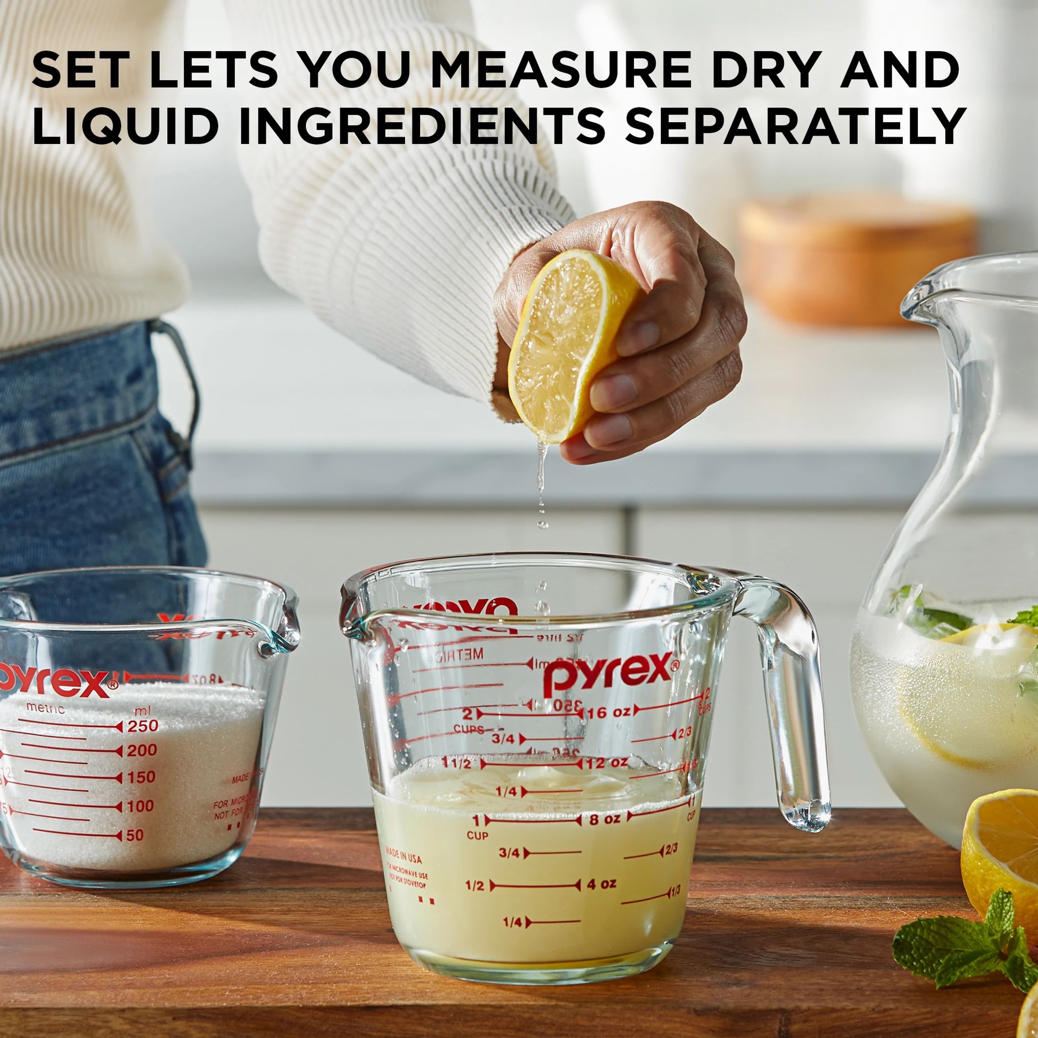 Pyrex® Smart Essentials® Glass Measuring Cup Set