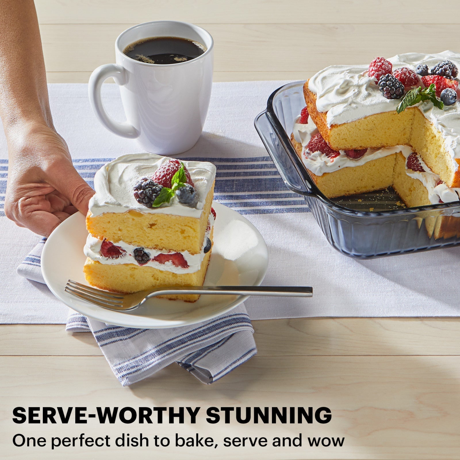 Pyrex® Sculpted Tinted Colors 8" Square Baking Dish, Smoke