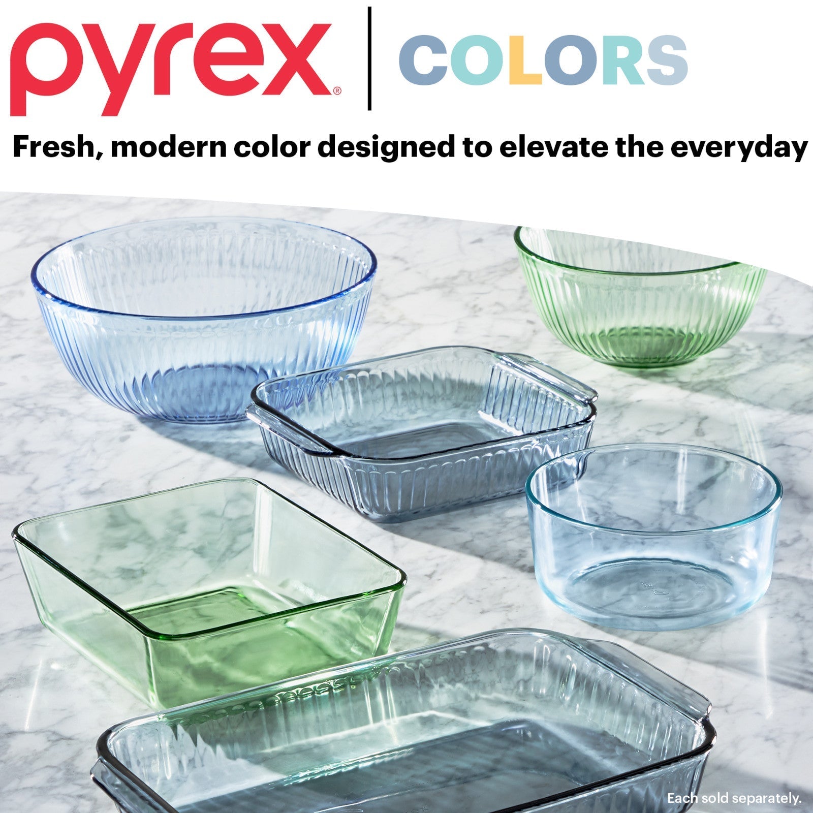 Pyrex® Simply Store® Tinted 11-cup Rectangle Storage with Green Plastic Lid