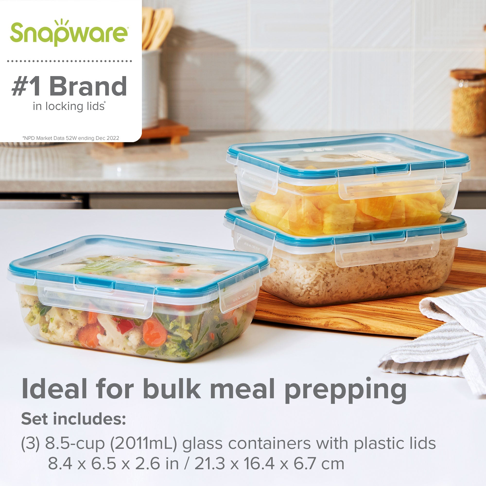 Snapware® Total Solution® 6-piece Rectangular Plastic Food Storage Set