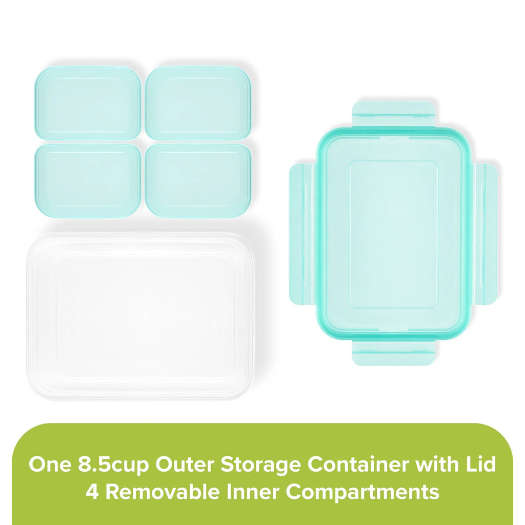 Snapware® Meal Prep Divided: 8.5-cup Rectangle Storage Container, 4-Section
