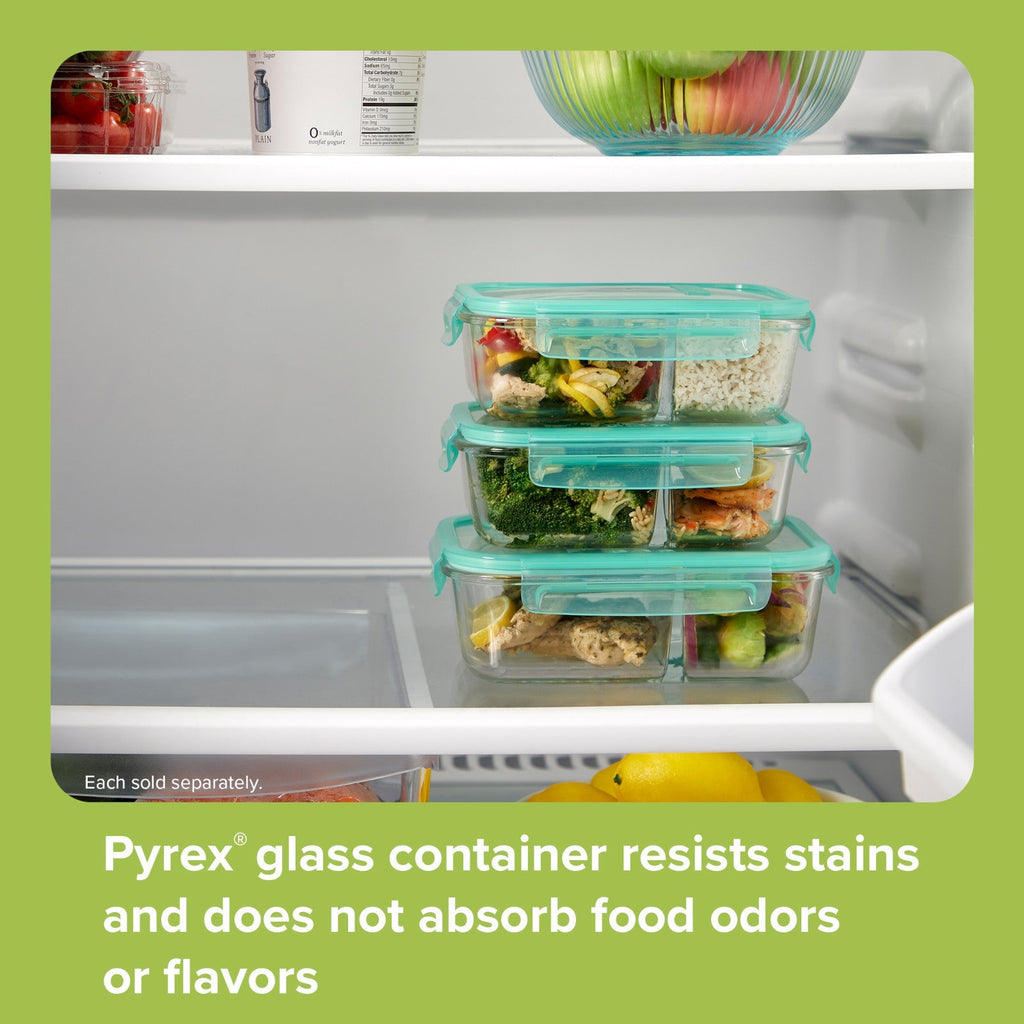 Snapware® MealBox™ 4-cup Divided Glass Storage Container with Lid