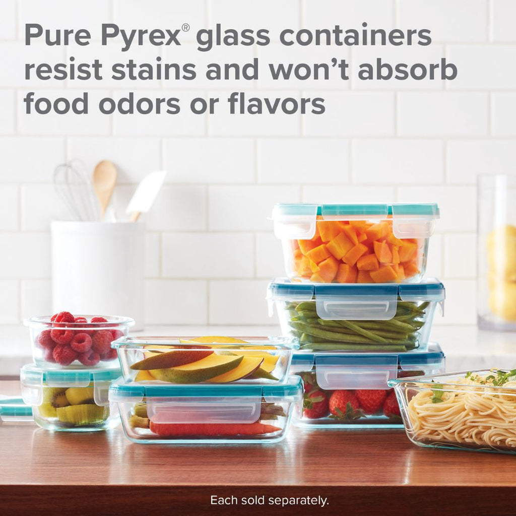 Snapware® Total Solution® Pyrex® Glass 4-cup Square Food Storage with Plastic Lid