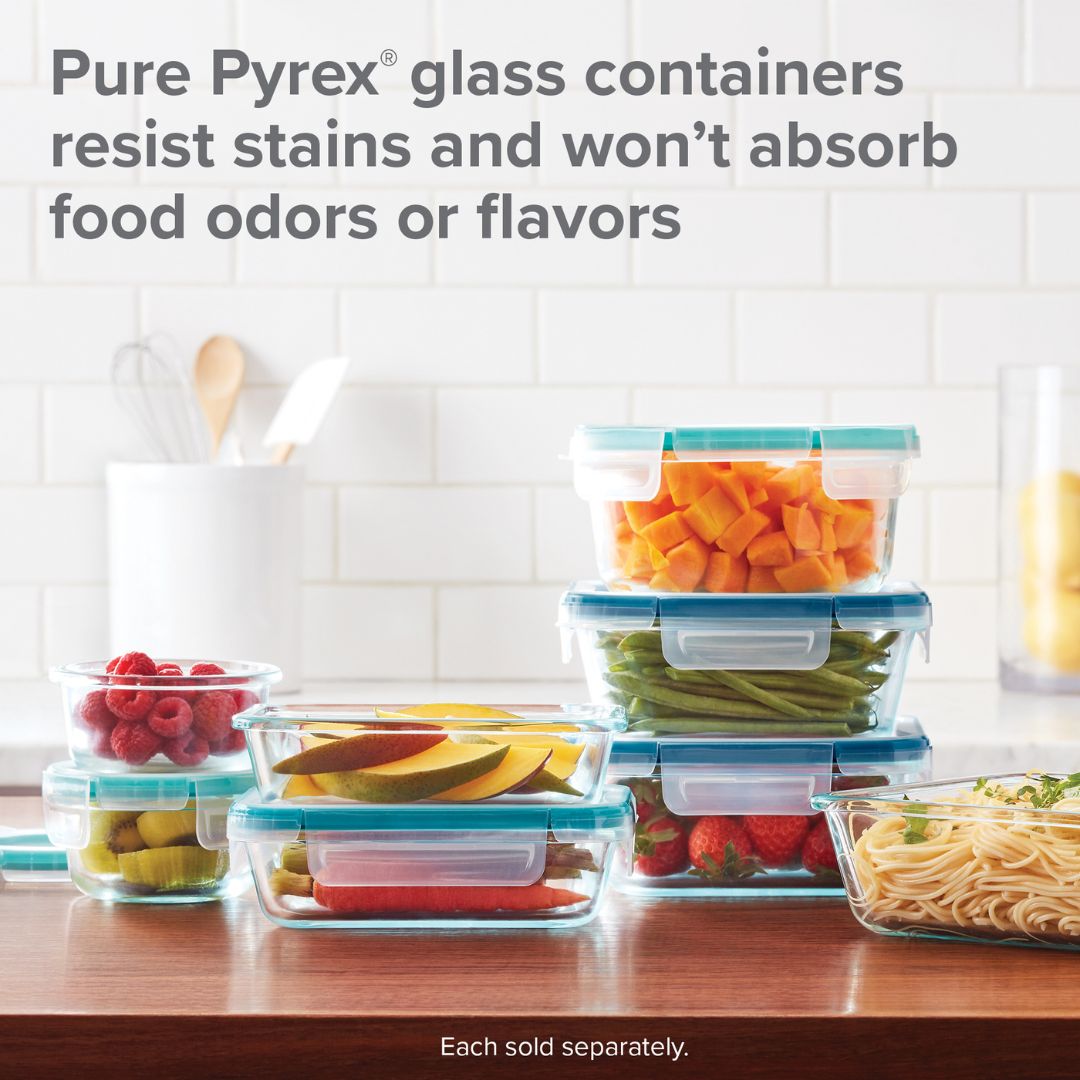 Snapware® Total Solution® Pyrex® Glass 4-cup Square Food Storage with Plastic Lid