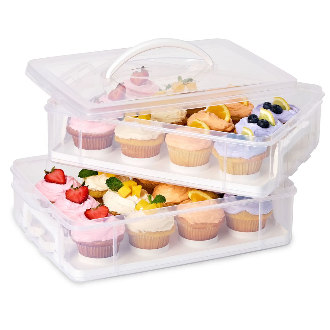 Snapware® Snap 'N Stack Enter-Tainers 2-Layer Cookie, Cake & Brownie Carrier