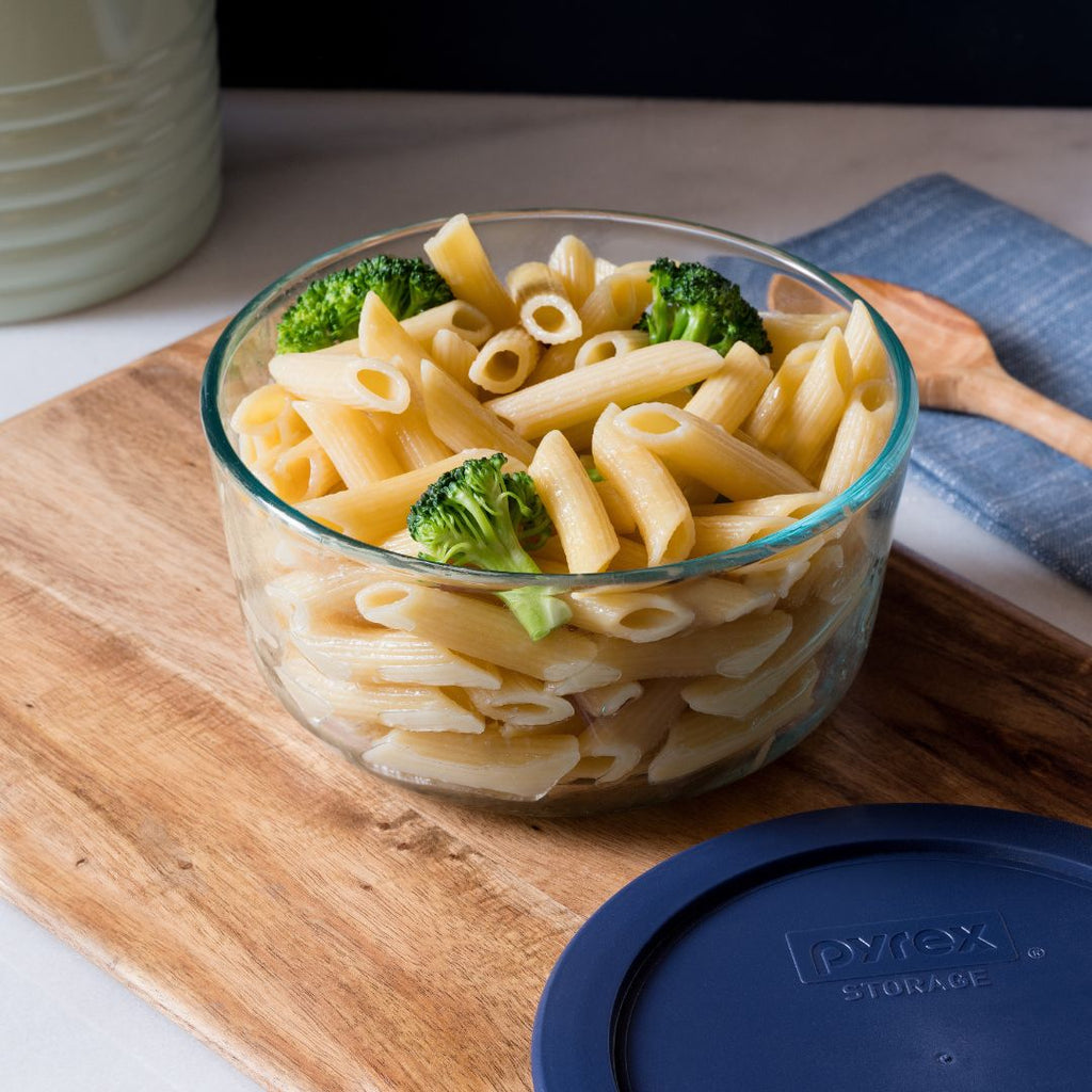 Pyrex® Simply Store® 4-cup Glass Food Storage Container with Blue Lid