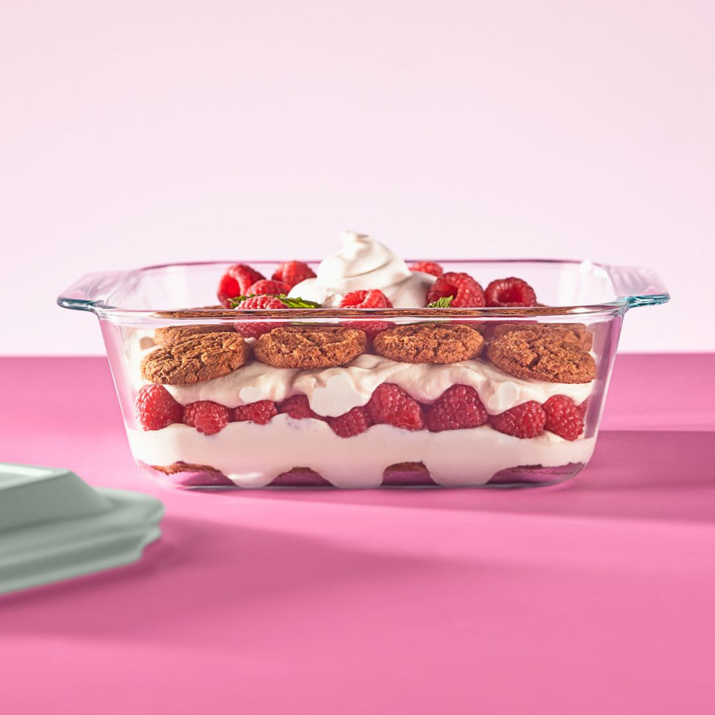 Pyrex® Deep 8" Square Glass Baking Dish with Sage Green Lid