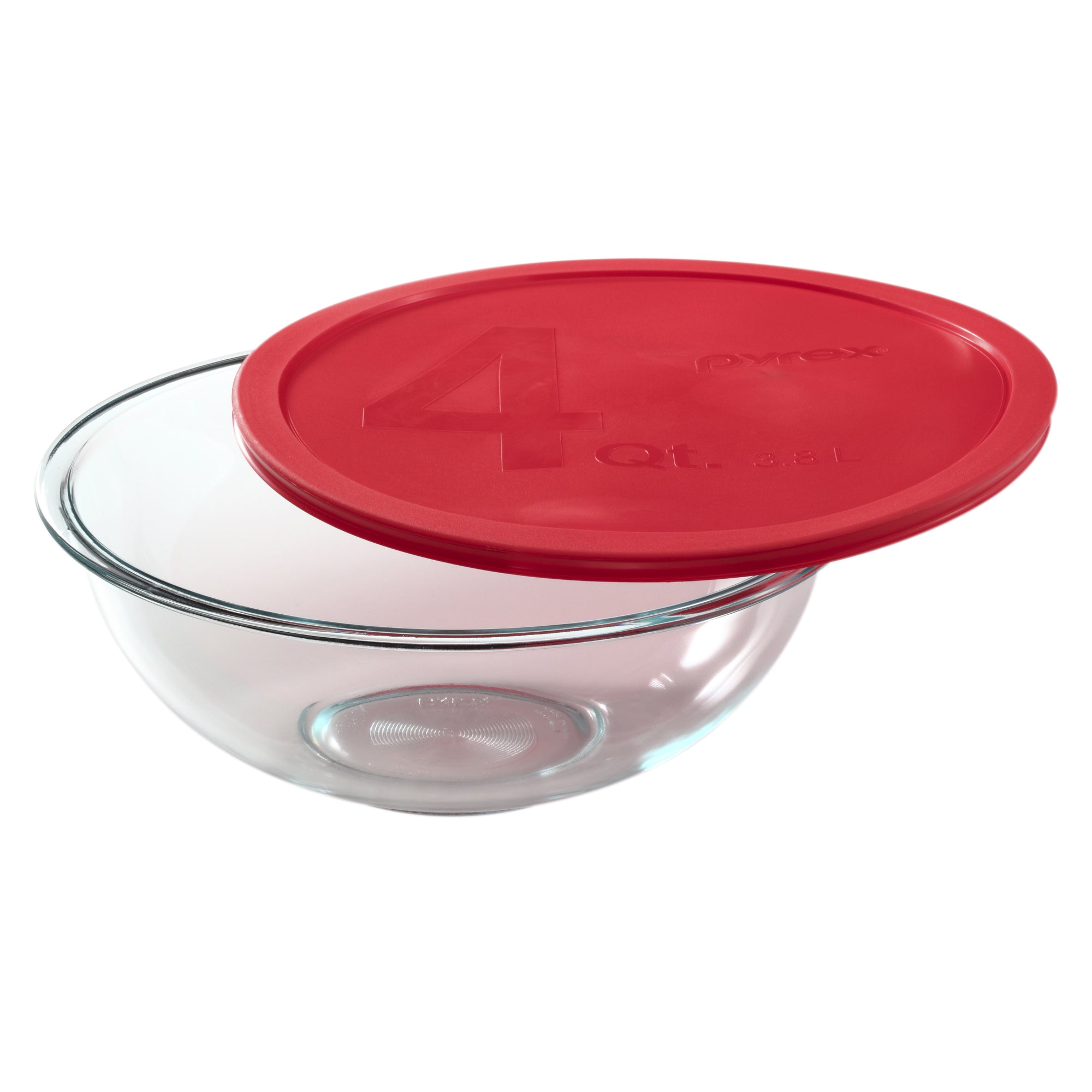 Pyrex® 4-quart Mixing Bowl with Red Lid